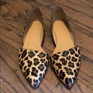 J crew calf hair dorsay flats